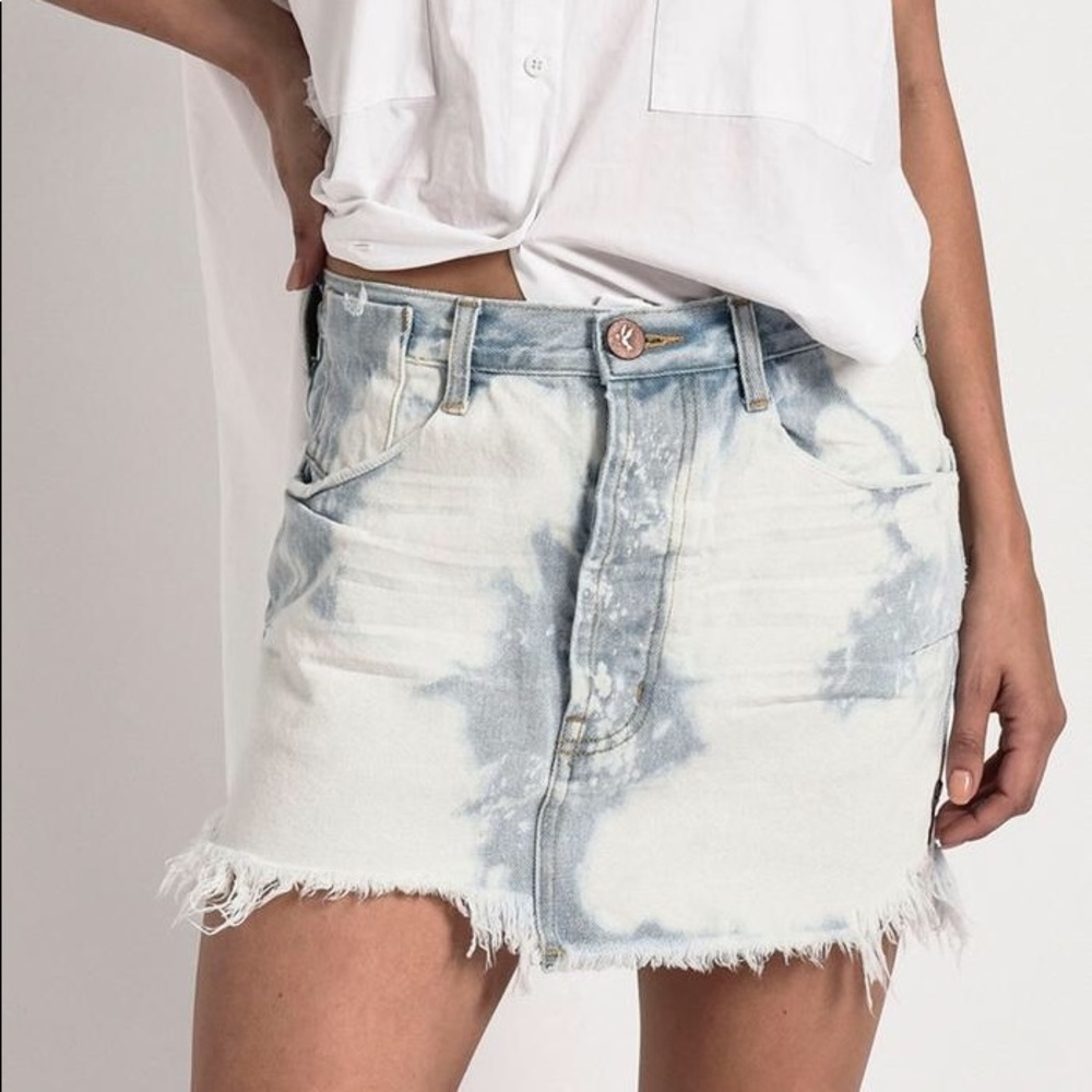 One Teaspoon Sea Drift Denim Skirt